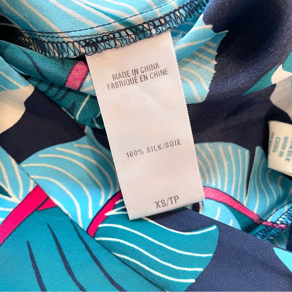 Lucky Brand by Dale Hope Silk Tropical Leaf Pants - Picture 10 of 11